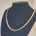 18K Gold Womens Diamond Cut Rope Chain Necklace Two Tone Silver Jewelry 20 18 K