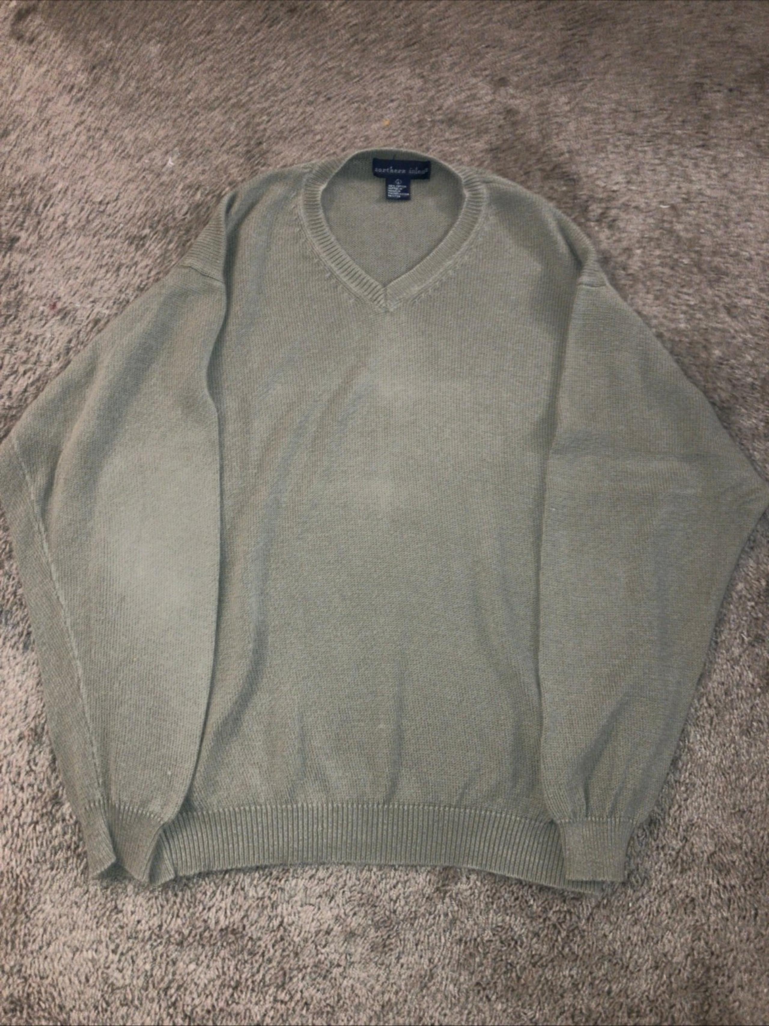 Northern Isles Women's Olive Pullover Long Sleeve Sweater Size Large