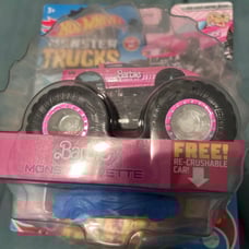 Barbie hot wheels monster truck corvette