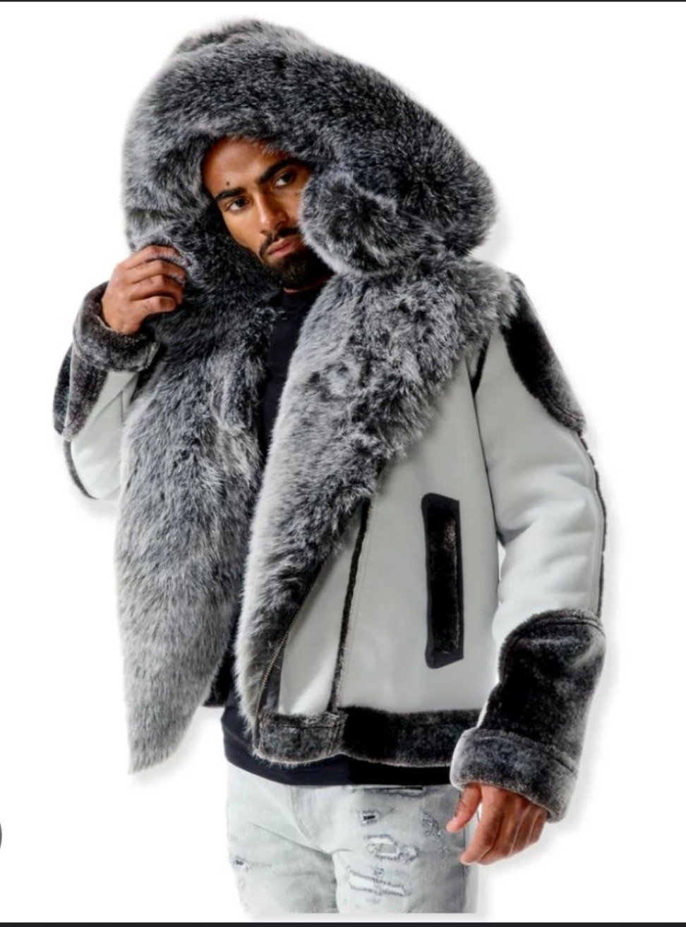Jordan Craig Jefe Shearling Moto coat