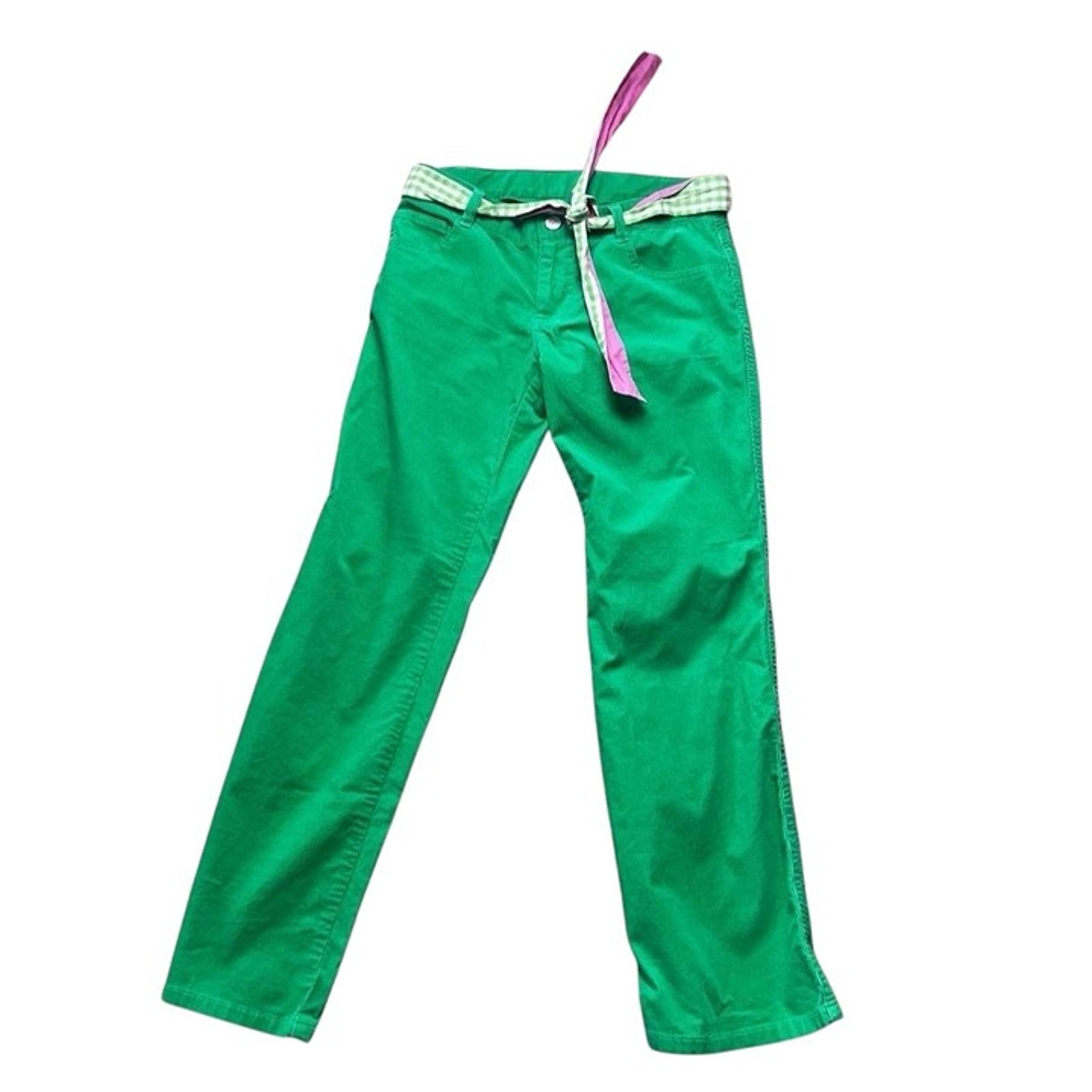 Lilly Pulitzer Girls Green Fine Corduroy Pants Size 7 Years