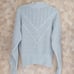 Vintage Rebecca Stone Blue Pearl Beaded Ribbon Cable Knit Sweater Large Chunky
