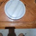 Vintage white marble trivet, cheese bored