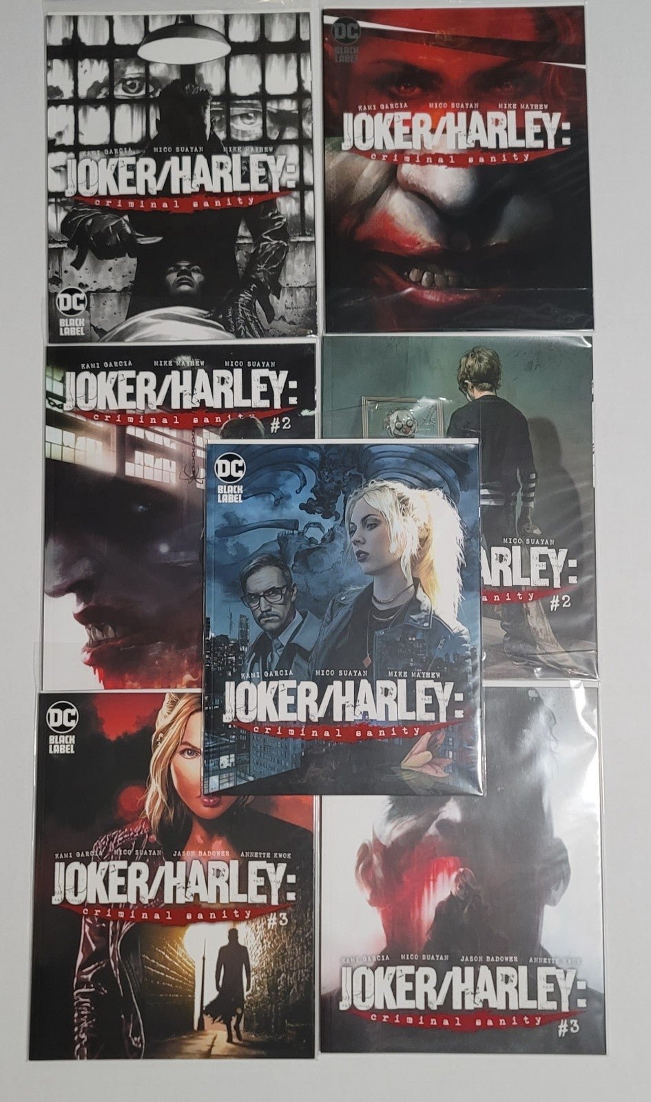 Lot DC Black Label Joker/Harley: Criminal Sanity Issues #1-3 Various Covers