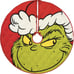 Hallmark Grinch Christmas Tree Skirt 40” Green Dr. Seuss Quilted Fabric Decor