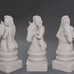 93.8'Handmade chess pieces with box, Wood carving chess set, Luxury wooden chess