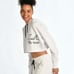 Deha Women's Feeling Feminine Cropped Hoodie White Size L