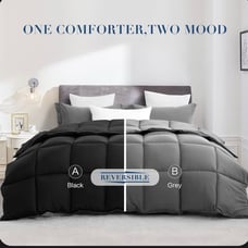 L LOVSOUL Fluffy Reversible Duvet Insert,Ultra Soft Brushed Microfiber Cover
