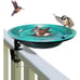 Detachable Birdbath Bowl with Sturdy Clamp for Outside Yard Decoration