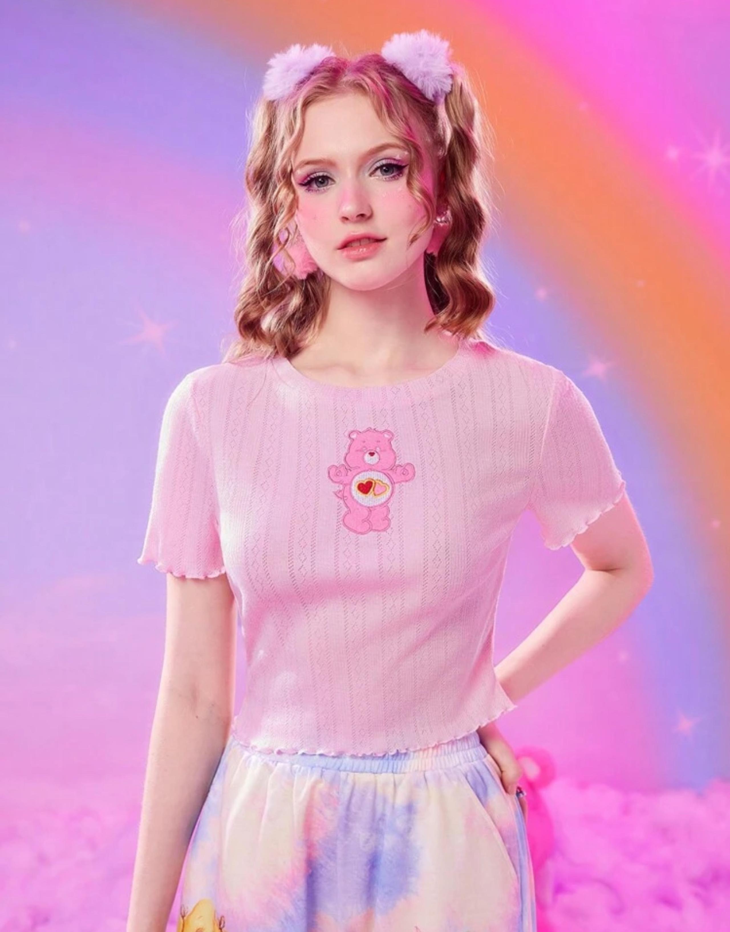 Women’s Pink Care Bears Tee Small New