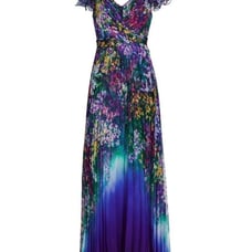 Marchesa Notte Blue Floral Maxi Dress NWT (Orginal Price: 895)