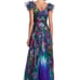 Marchesa Notte Blue Floral Maxi Dress NWT (Orginal Price: 895)