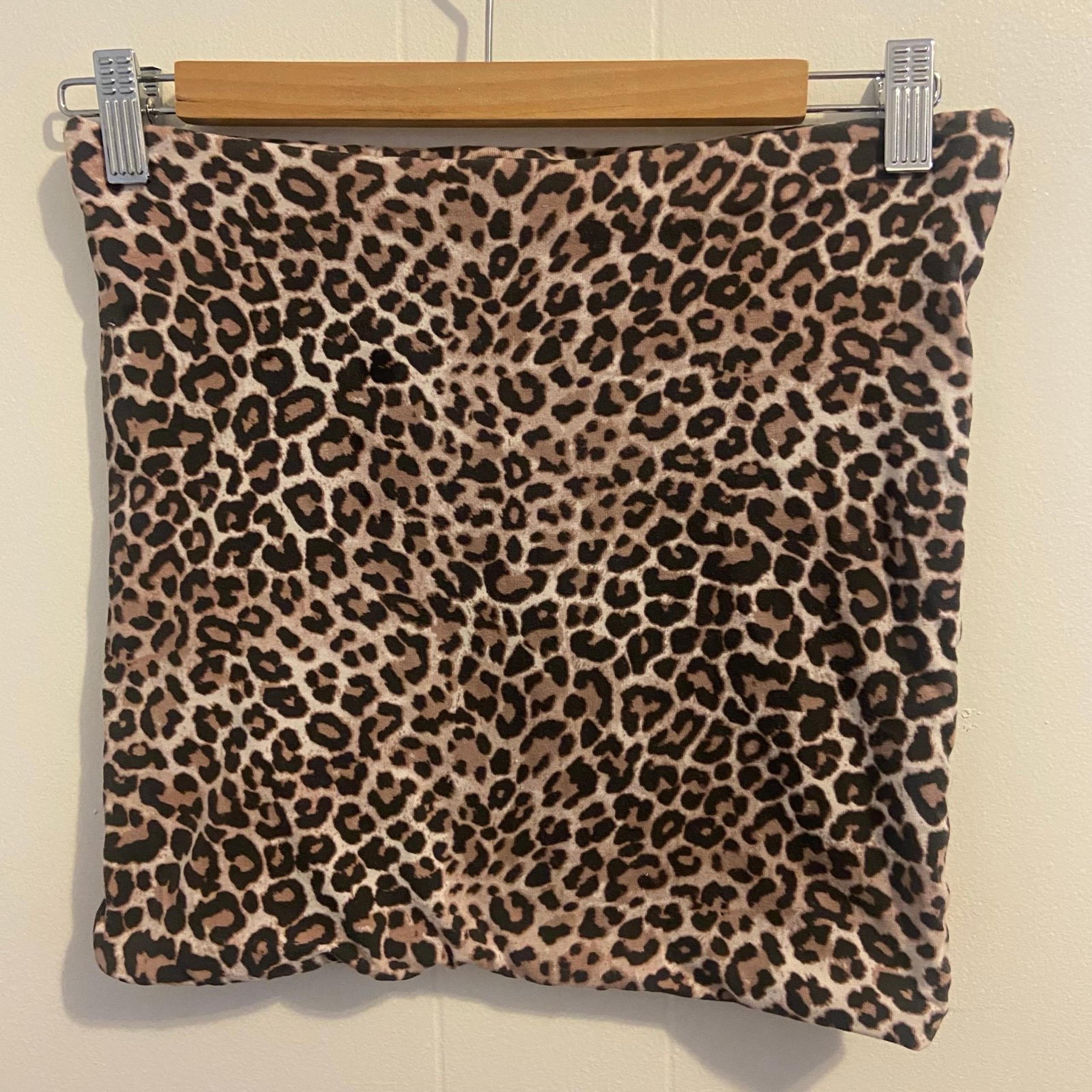 H&M Leopard Print High-Rise Mini Skirt