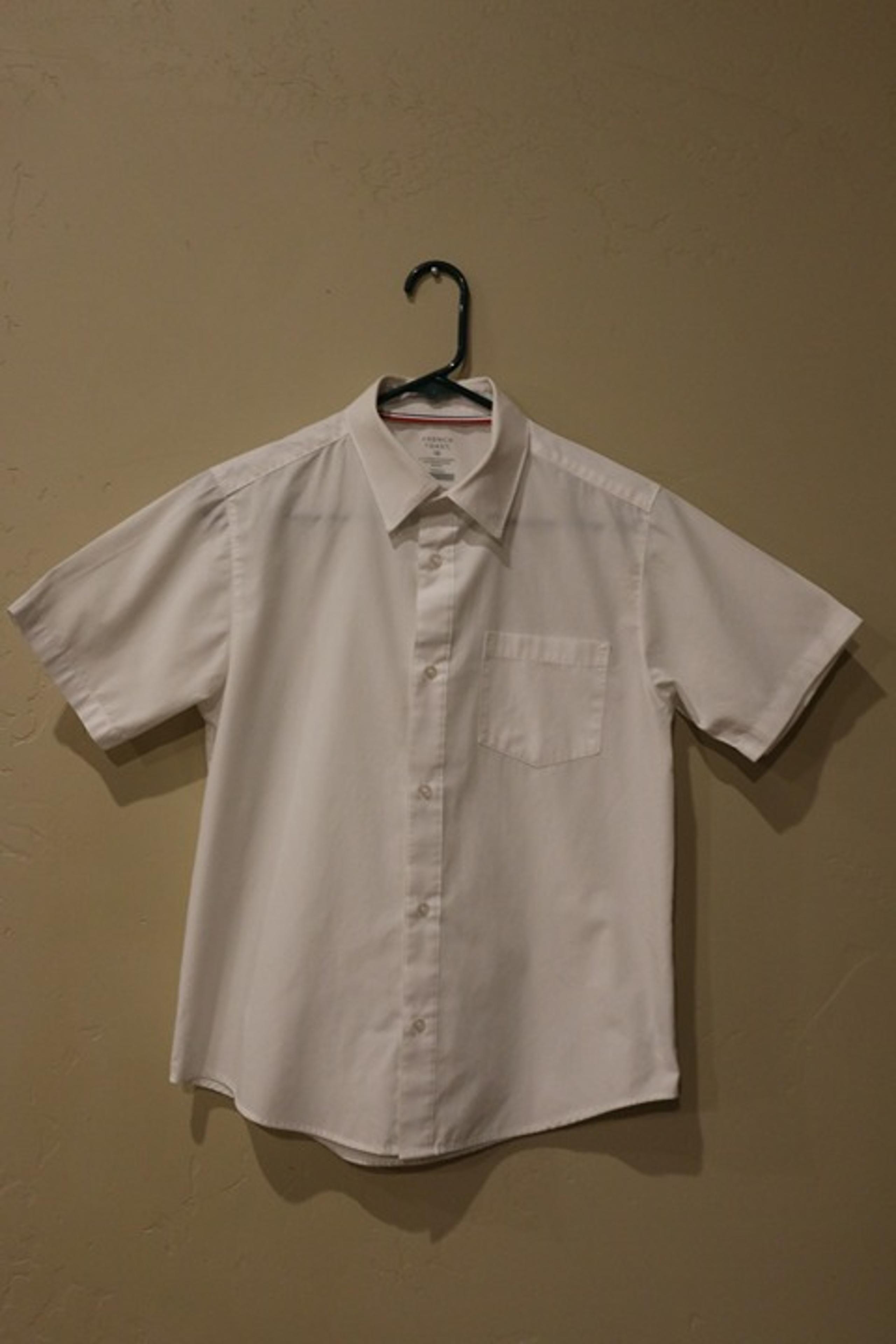 Boys Short Sleeve White Dress Shirt Size 16