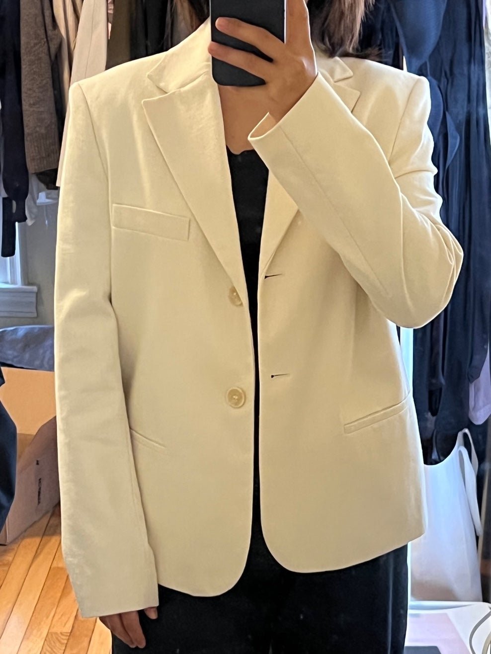 NWOT ZARA 100% cotton blazer white - size xs