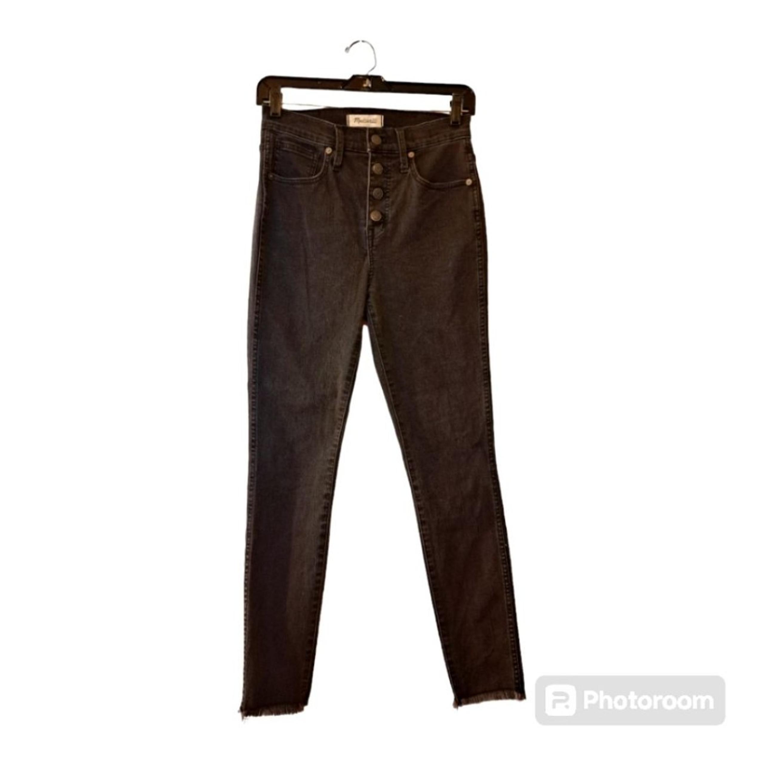 Madewell Women's 10'' High Rise Skinny Button Front Jeans Size 26 Hippie 70's