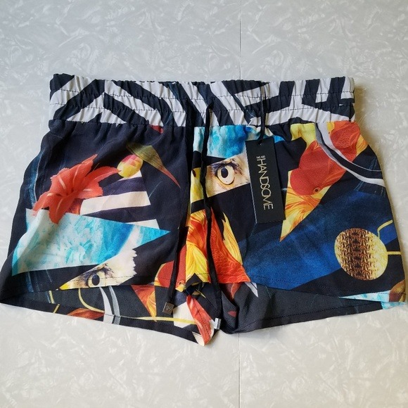 NWT We Are Handsome 100% Silk Shorts