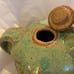 ELEPHANT POTTERY TEAPOT HANDMADE SIGNED ON BOTTOM
