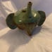 ELEPHANT POTTERY TEAPOT HANDMADE SIGNED ON BOTTOM