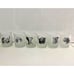 complete Set of 6 Frosted Whisky Glasses South Africa Safari Animals