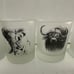 complete Set of 6 Frosted Whisky Glasses South Africa Safari Animals