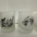 complete Set of 6 Frosted Whisky Glasses South Africa Safari Animals
