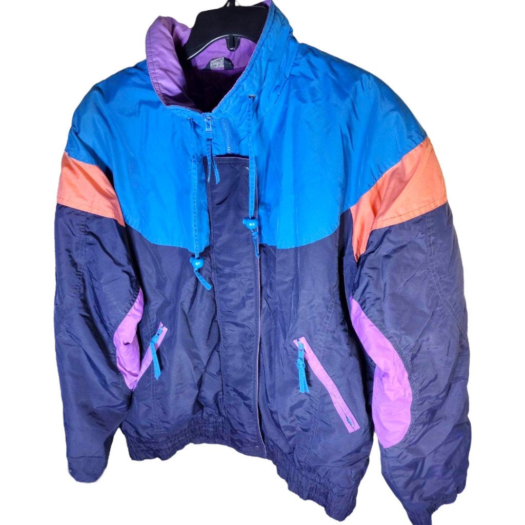 NWOT Vintage Mixed Blues Jacket. Size Medium. C78