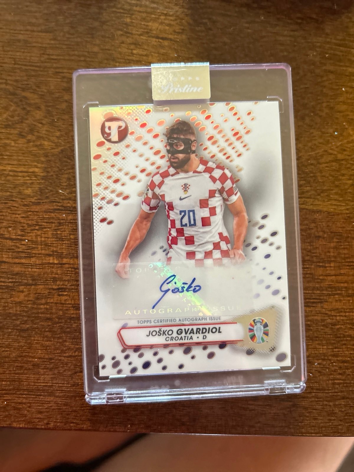 Josko Gvardiol auto Topps 2024 pristine euros soccer card