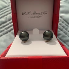 NEW- Black Pearl Earrings