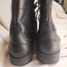 Girls' Beautiful Steve Madden Black Flower/Butterfly Ankle Boots- Size 5