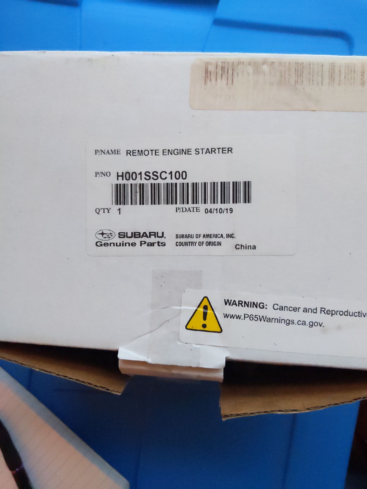 Subaru Remote Engine Starter