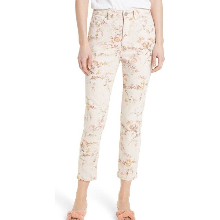 La Vie Rebecca Taylor Belle Bouquet Ines Ankle Jeans Size 27