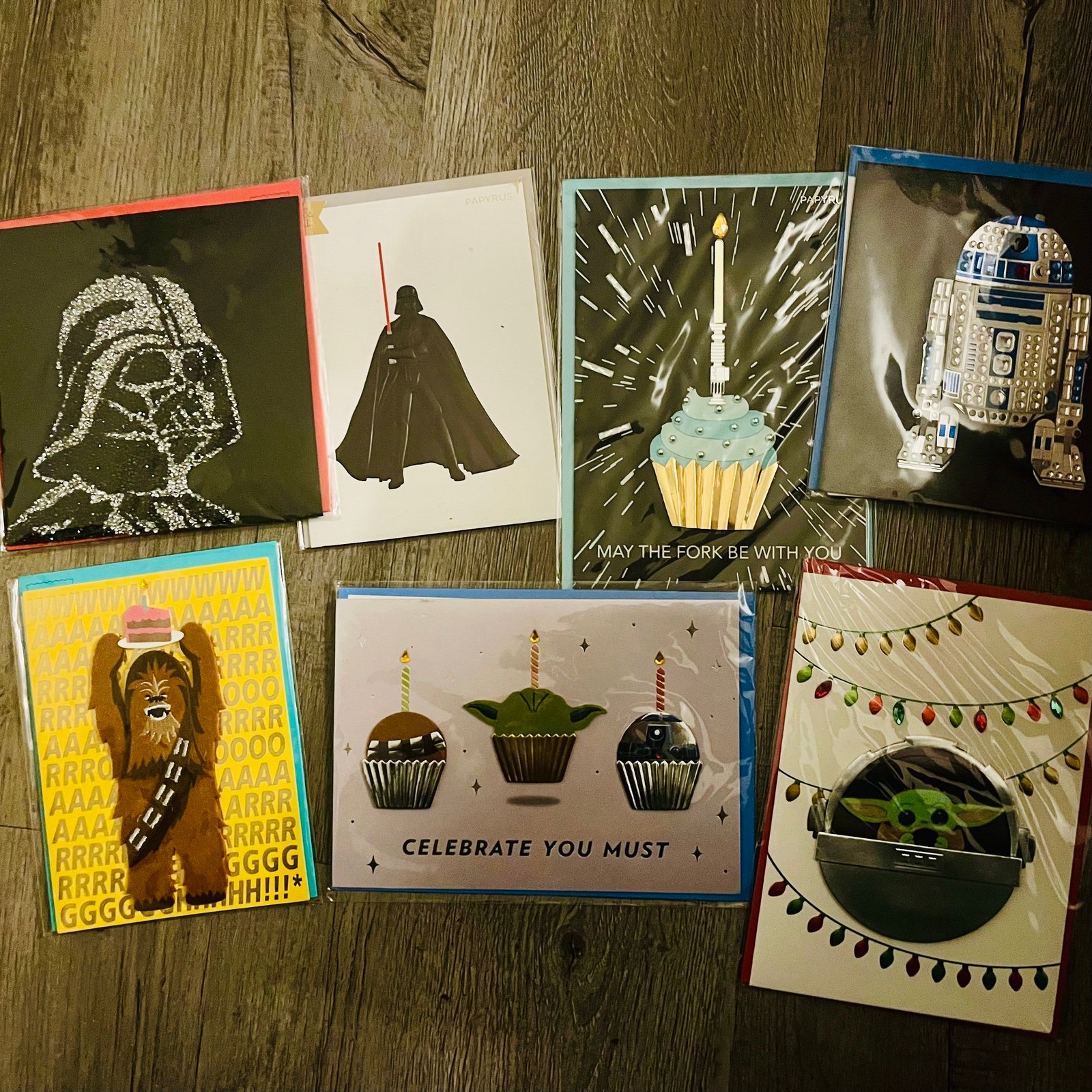 Star Wars Papyrus set of 7 cards NwT