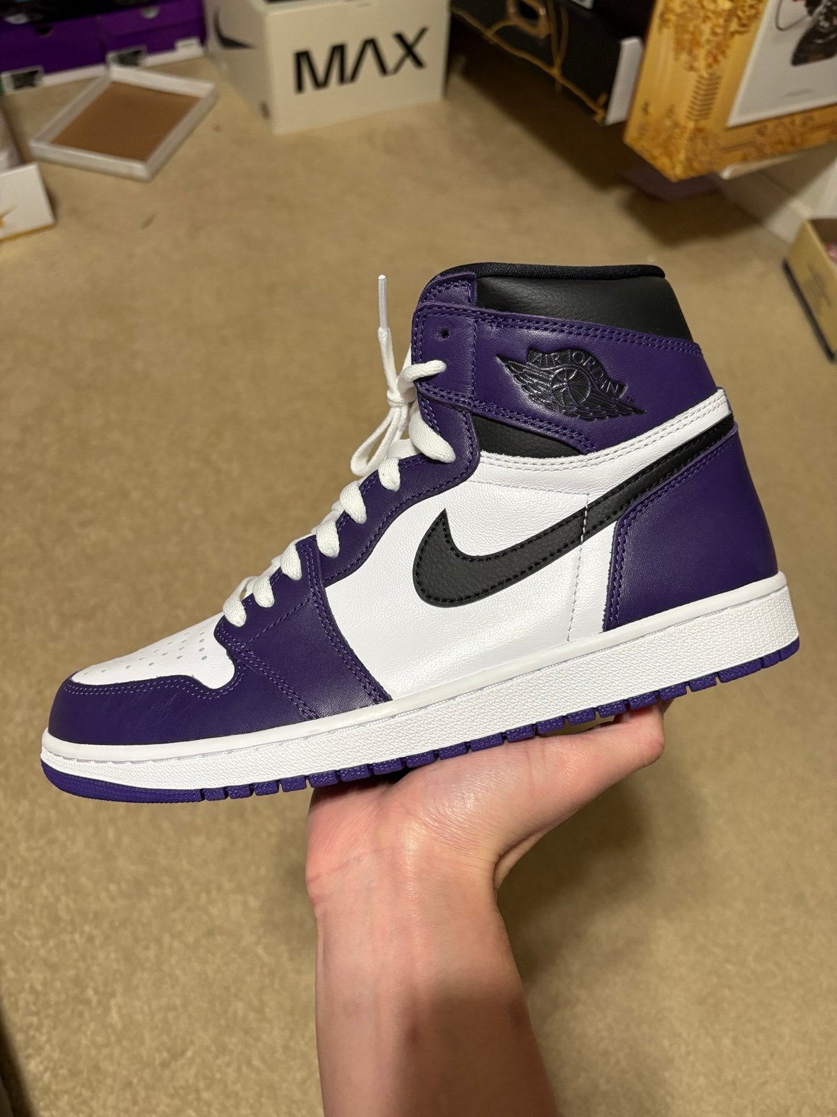 Size 11.5 - Air Jordan 1 Retro OG High Court Purple 2.0 White Toe 2020