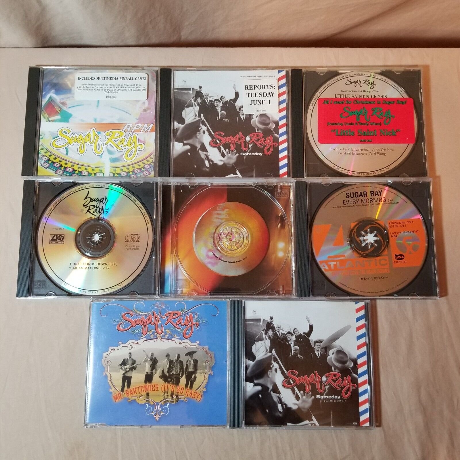 Sugar Ray Mark McGrath Lot Of 8 CD Single Promo Import EP Holiday NOT 12 Vinyl