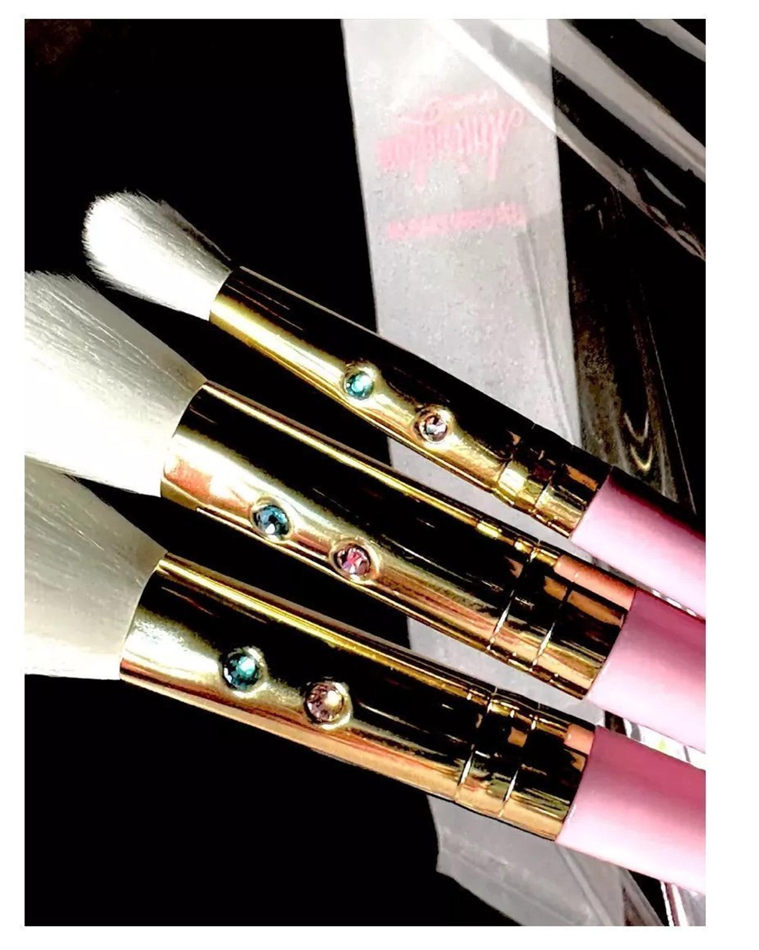 SLMISSGLAM Cotton Candy Face Trio 3pc Makeup Brush Set NEW