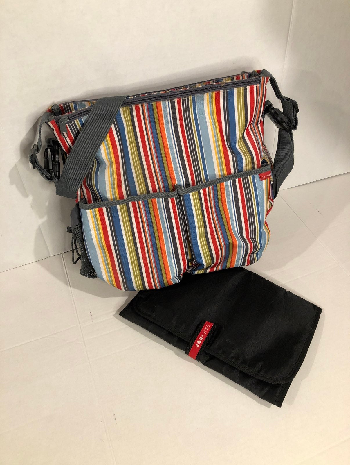 Skip Hop Multi Stripe Diaper Messenger Bag