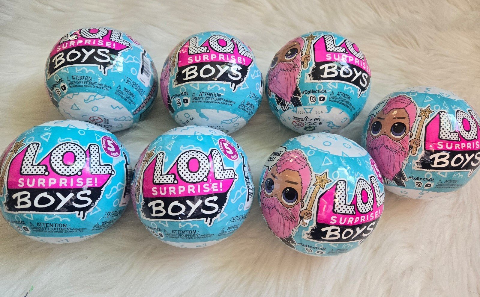 Lot Of 7 New L.O.L. Surprise Boys Series 5