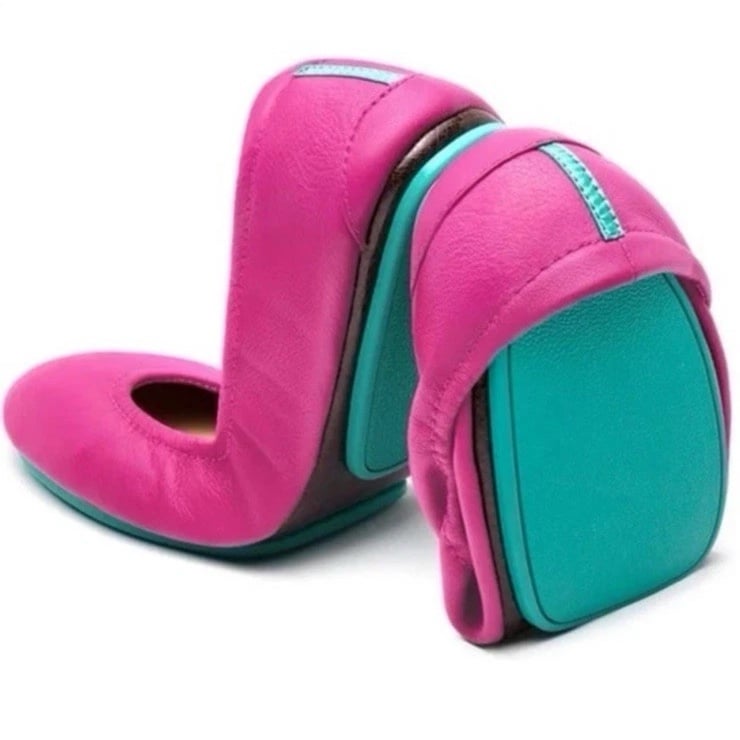 Tieks Leather Ballet Flats In Fuchsia - Size 7