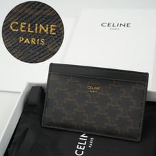 ✨Near Mint Condition with Box and Dust Bag✨ CELINE Card Case, Triomphe Logo