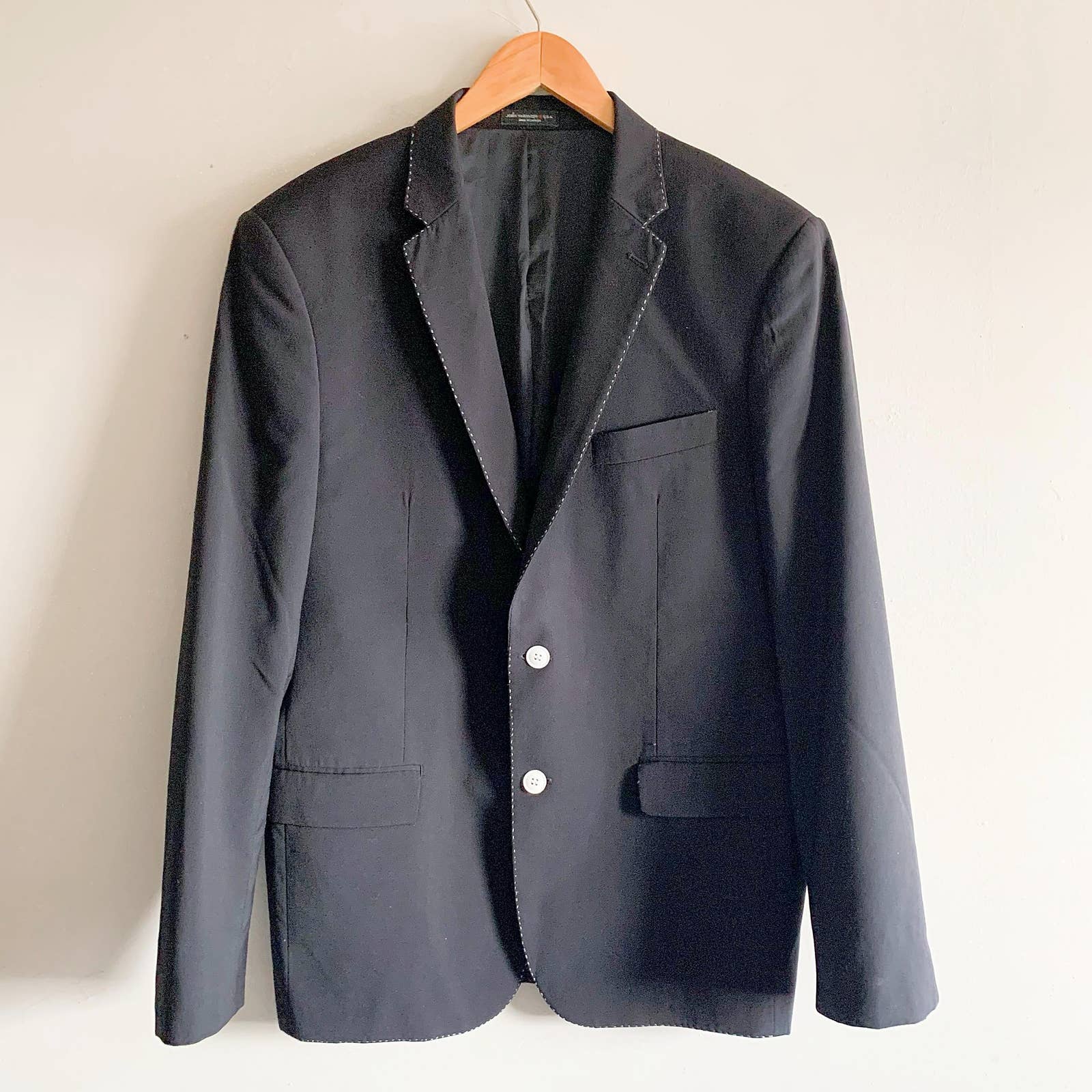 60% off Suit Blazer Lapel Stitched Contrast Black Varvatos John Jacket R 42 Size Men's Men 60% off Suit Blazer Lapel Stitched Contrast Black Varvatos John Jacket R 42 Size Men's Men