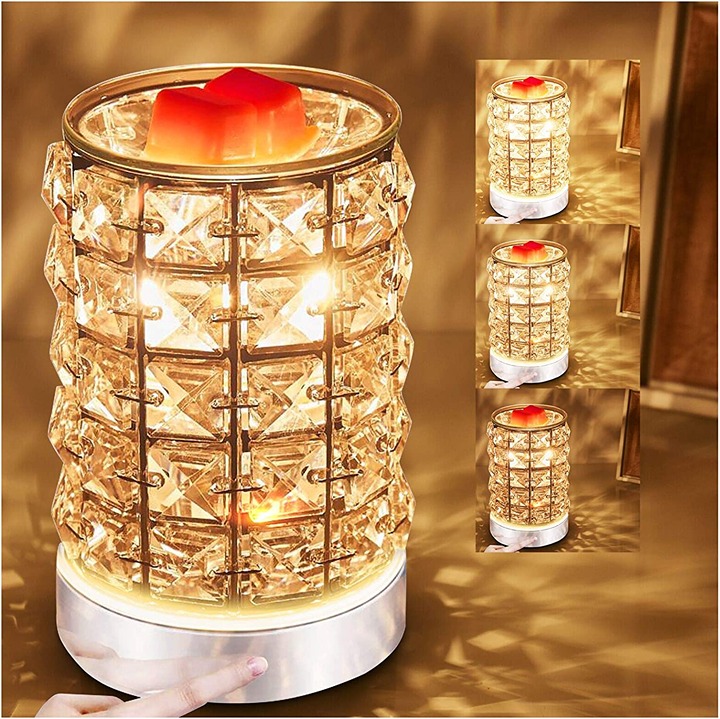 Crystal Touch Electric Wax Melt Warmer with Dimmable Fragrance Candle