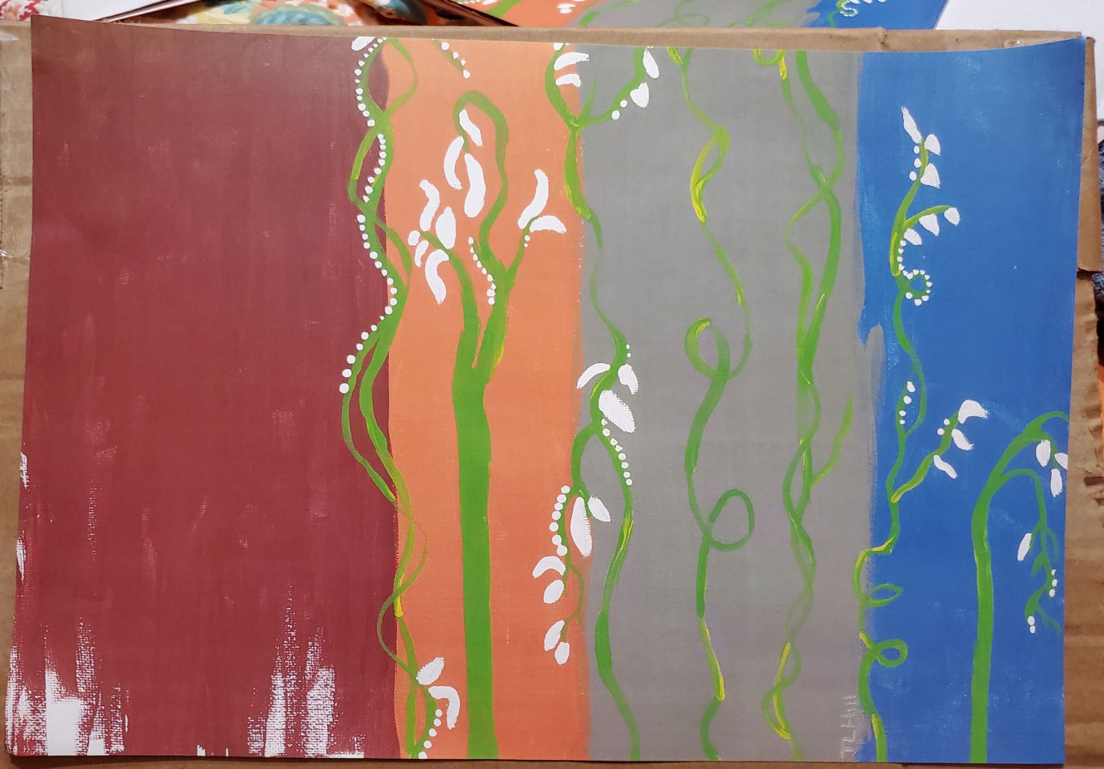 Painting (Stripe flowers)