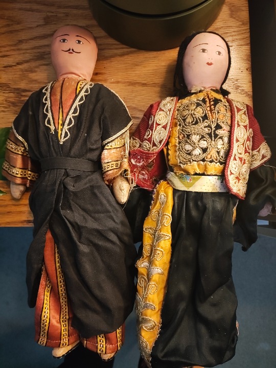Antique puppet dolls