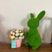 Martha Stewart Easter 2024 Standing Playful Grassy Green Bunny & Potted Topiary