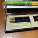 Pilot Cavalier Marble Blue Ballpoint Pen & Mechanical Pencil Set