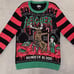Ugly Christmas Sweater Size Large Knit Black Matter Sleigher Dark Humor Adult