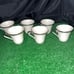Lenox Solitaire Footed Cup 6oz Ivory Porcelain Platinum Trim Coffee Tea Set of 6