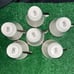 Lenox Solitaire Footed Cup 6oz Ivory Porcelain Platinum Trim Coffee Tea Set of 6