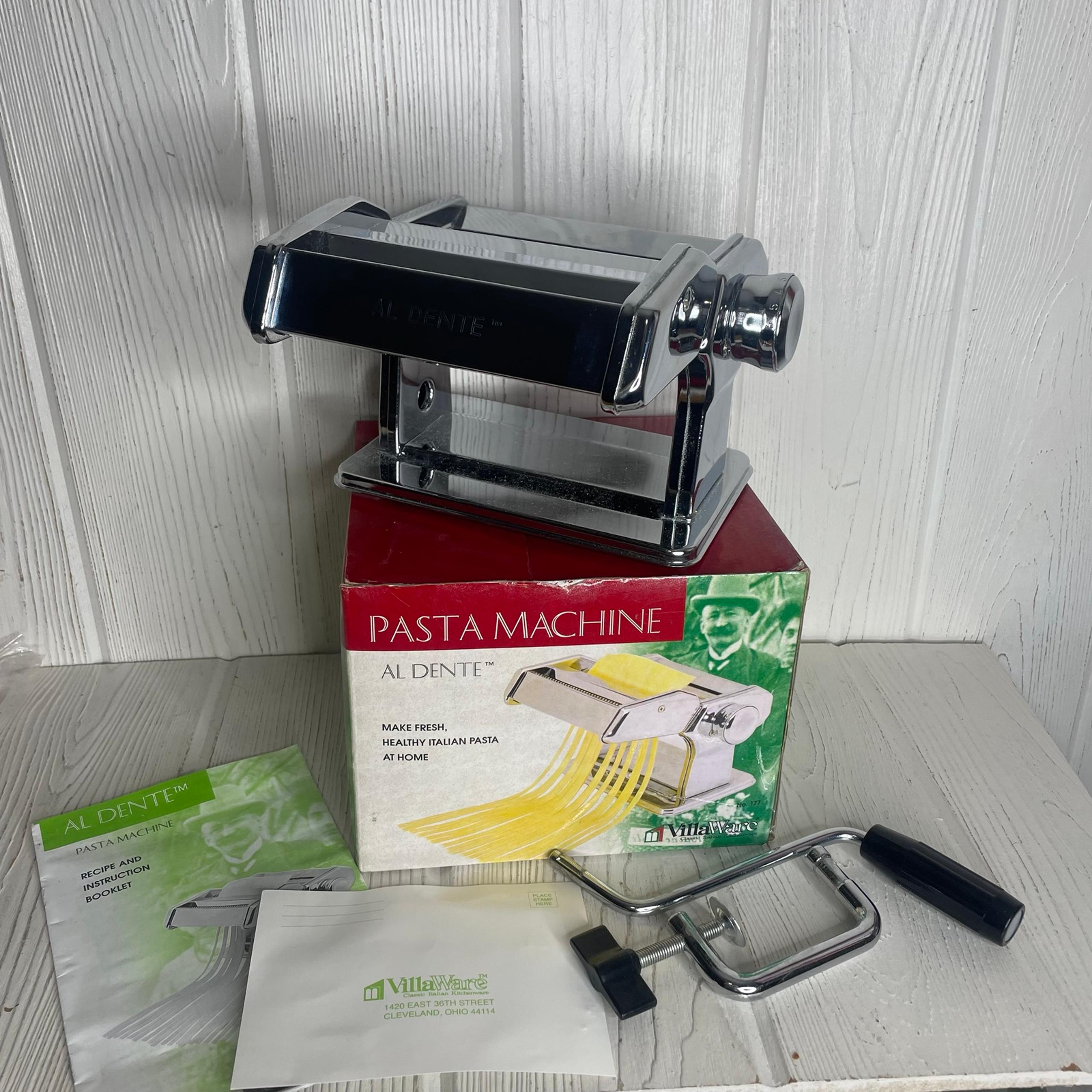 VillaWare Pasta Maker with Box Machine Cutter Head Chrome